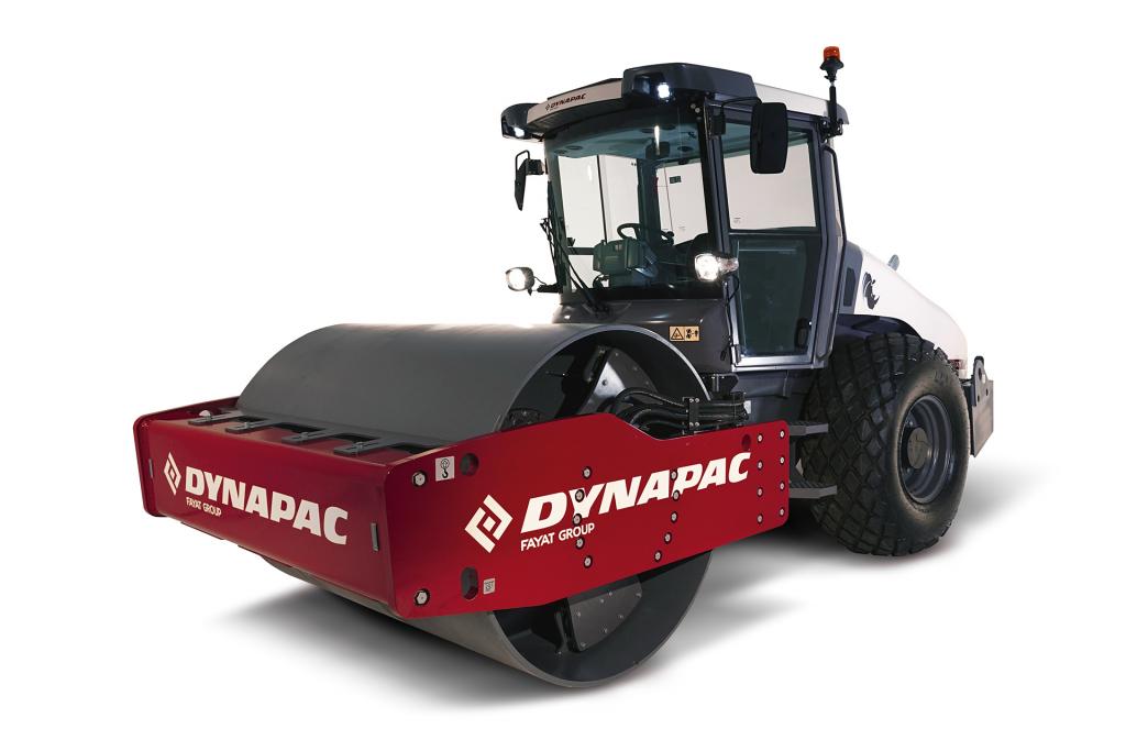 Dynapac road roller featuring advanced compaction technology for efficient road construction.
