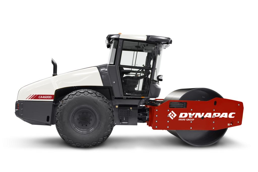 Dynapac CA4600D pneumatic roller with cab, ideal for efficient road construction and compaction tasks.