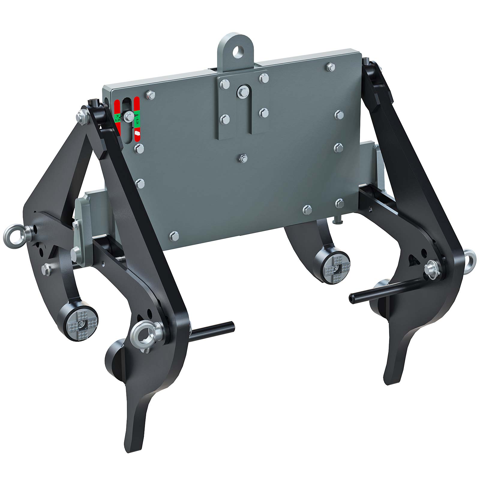 Industrial hydraulic arm with mounting plate for machinery. Essential equipment for heavy-duty operations.