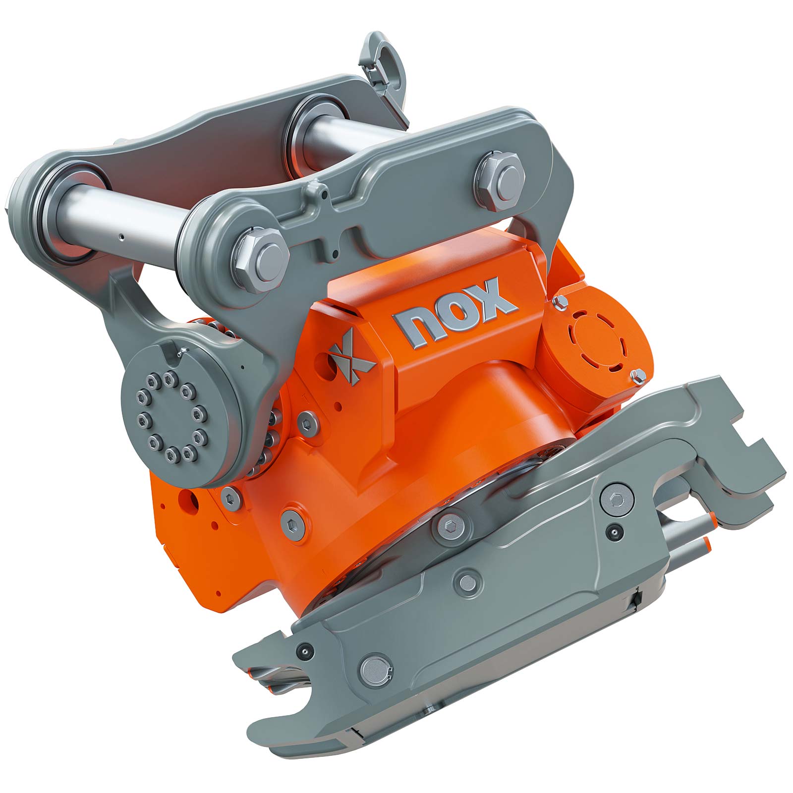 NOX tiltrotator attachment for enhanced construction efficiency.